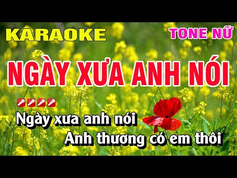Karaoke Ngày Xưa Anh Nói Tone Nữ Nhạc Sống | Nguyễn Linh