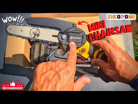 Cordless 6 Inch Mini Chainsaw Amazon - Unboxing/Review