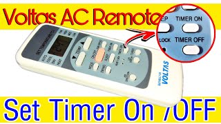 How To Set Timer in Voltas AC | AC Remote Control Operation | Voltas AC Remote | Tech Cloning, Hindi