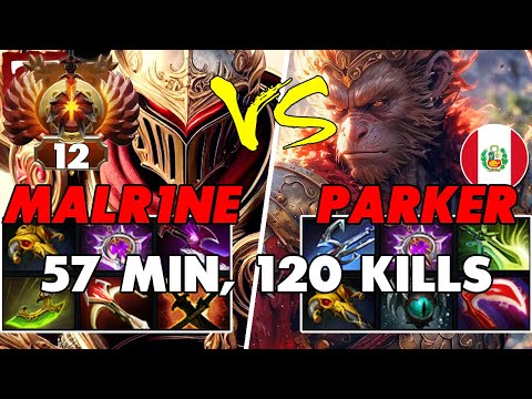 MALR1NE (DRAGON KNIGHT) Mid vs PARKER (MONKEY KING) Carry - Crazy Battle Of Pro Dota 2 Players