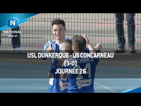 J26 : USL Dunkerque - US Concarneau (3-0), le résumé