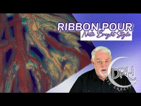 #254. RIBBON POUR in the style of @NATE BRIGHT ART  #art #fluidart  #fluidartist #artist