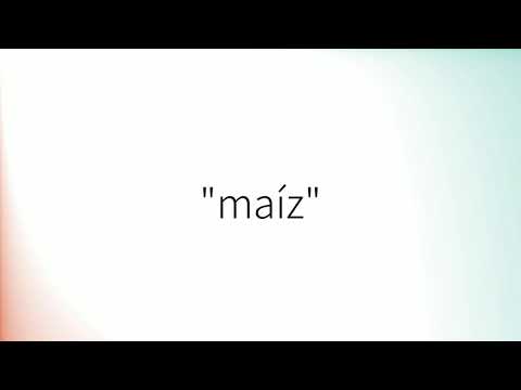 Como pronunciar 'Maíz' en español