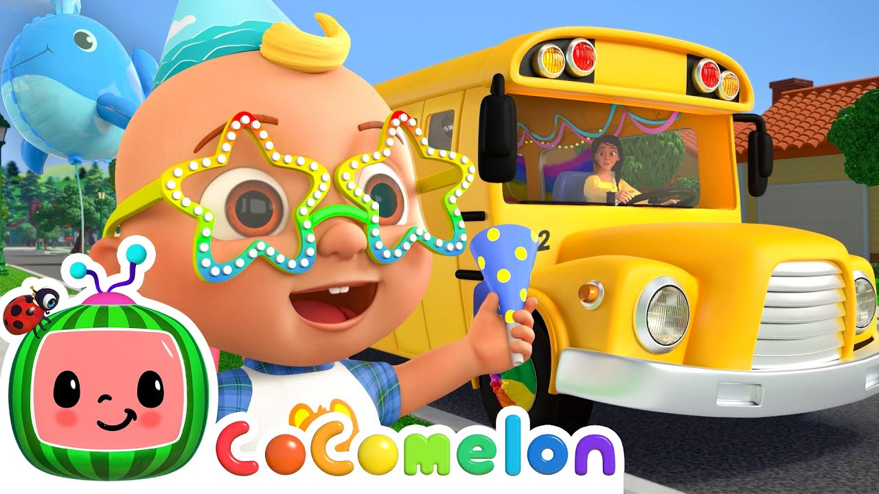 Wheels on the Birthday Bus Song! 🎂! CoComelon Nursery Rhymes & Kids Songs