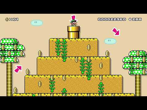 Super Mario Maker 2 - ★Golden Desert Temple★ by Sayuno - No Commentary