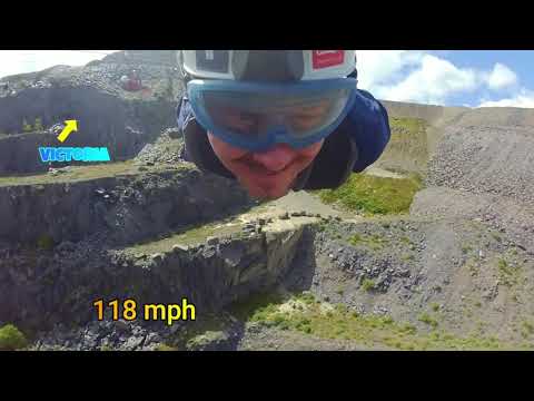 The Fastest Zipline in the World, Velocity 2, Zipworld, Wales,