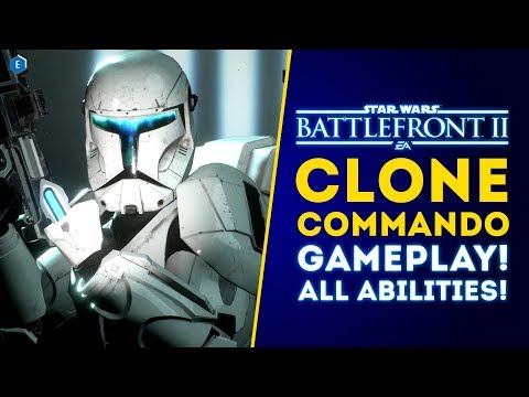 New Clone Commando Gameplay! All Abilities! Instant Action, PVE Mode! - Star Wars Battlefront 2