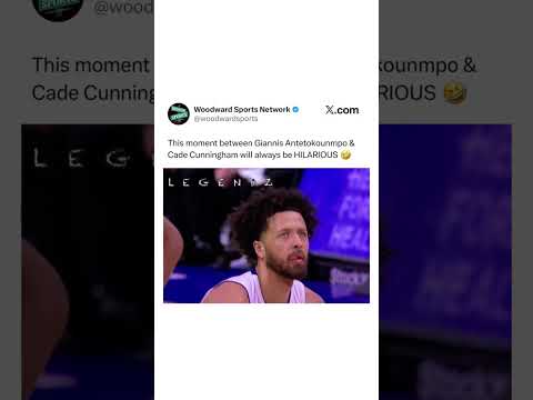 Giannis Antetokounmpo & Cade Cunningham had a HILARIOUS exchange 🤣