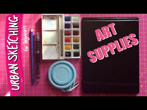 URBAN SKETCHING for beginners - art supplies to start sketching on location