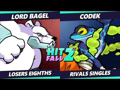 Hitfall 2 Top 8 - Lord Bagel (Etalus) Vs. Codek (Ranno) Rivals of Aether - RoA
