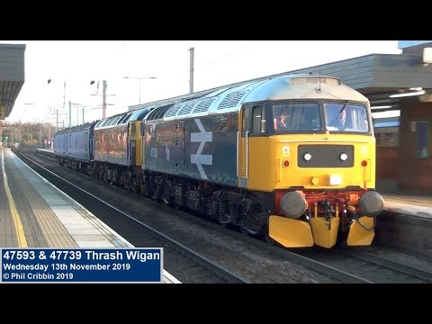 47593 & 47739 at Wigan - 13th November 2019