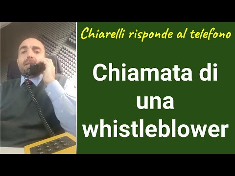 Chiarelli risponde al telefono: la chiamata di una Whistleblower