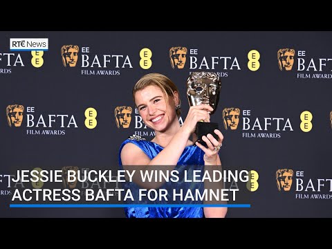 Jessie Buckley wins Leading Actress BAFTA for Hamnet | #RTENews #BAFTAAWARDS