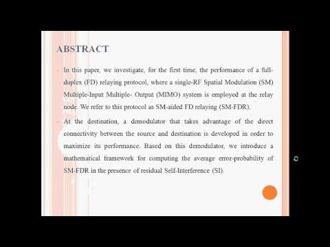 On the Performance of Spatial Modulation MIMO for Full-Duplex Relay Networks