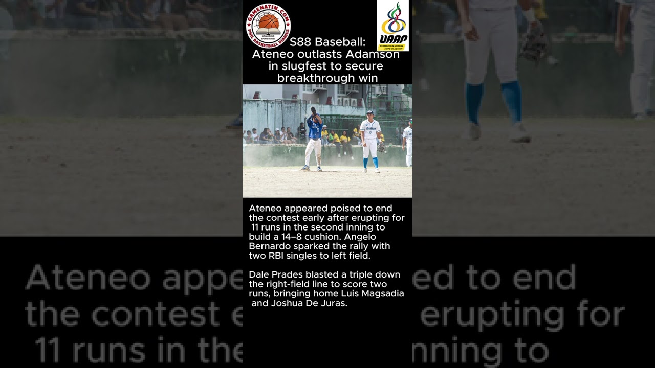 UAAP Men's Baseball: Ateneo outslugs Adamson, 18-14