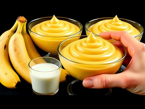 Banana mousse dessert in just 5 minutes!  The best Italian dessert I've ever eaten!