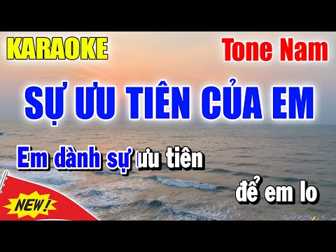 Karaoke Sự Ưu Tiên Của Em Tone Nam ( Beat Phối Dễ Hát ) Karaoke Thanh Duy