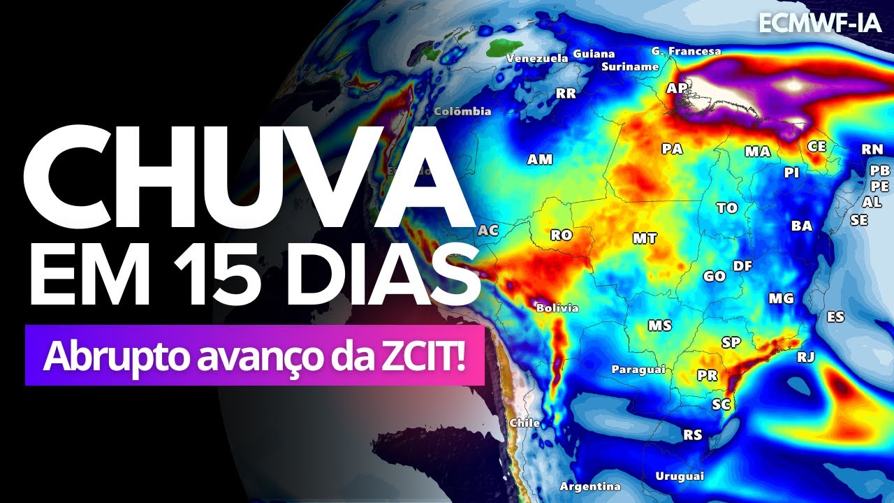 15/01/25 CHUVAS NA 2º QUINZENA DE JANEIRO DE 2025: NOVA ZCAS À FRENTE? ZCIT COM FORÇA TOTAL