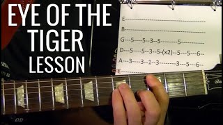 Eye of the Tiger by Survivor - Guitar Lesson