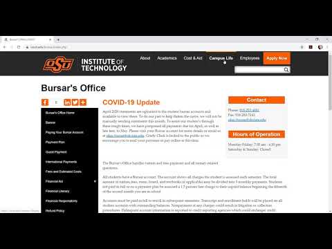 Osu Bursars Office