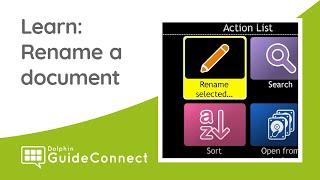 Learn GuideConnect: Letters & Documents - Rename Document