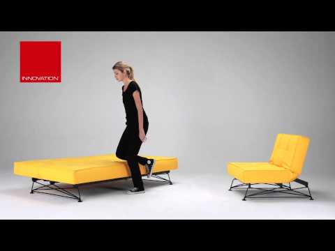 Innovation Klappsofa Splitback Grid mit bequemer dicker Matratze