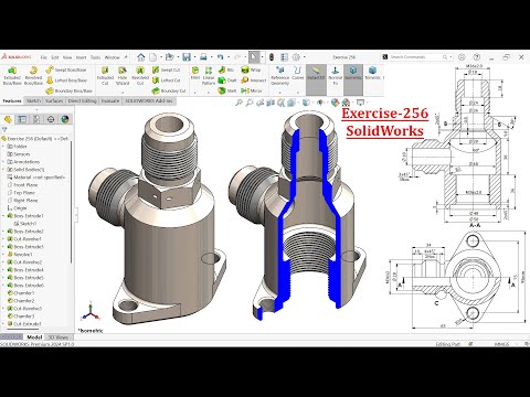 SolidWorks Tutorial for beginners Exercise-256