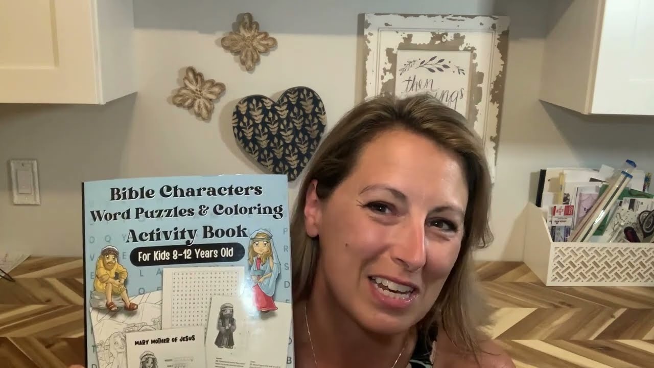 Bible Characters Word Puzzles & Coloring Activity Book