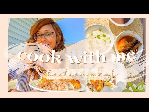 COOK WITH ME | HAITIAN FOOD (sos pwa nwa) and (diri blan) with chicken sauce easy friendly recipes!✨
