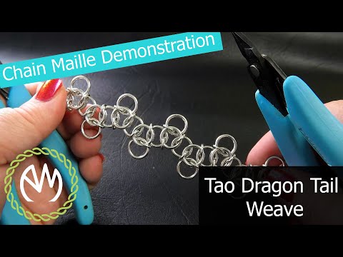Chain Maille Weave Demonstration - Tao Dragon Tail Weave