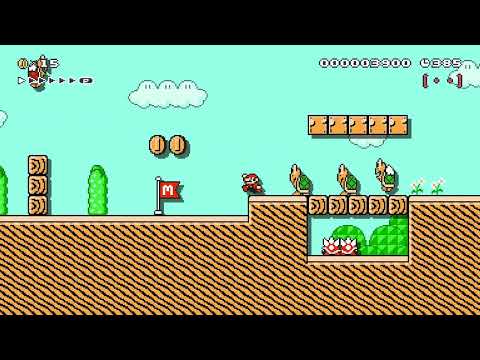 ᐸGrass landᐳ 1-1 New beginnings by Unleashed 🍄Super Mario Maker 2 ✹Switch✹ #bxw