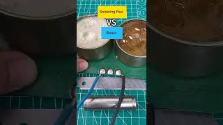 See the difference between soldering paste and resin. Soldering paste makes iron solder, not resin.