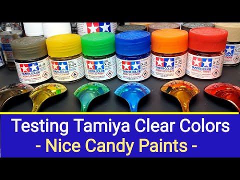 Testing Tamiya Clear Color Paints - Very Nice Candy Colors - Easy To Spray !