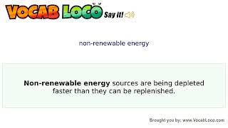 Video thumbnail for non-renewable energy