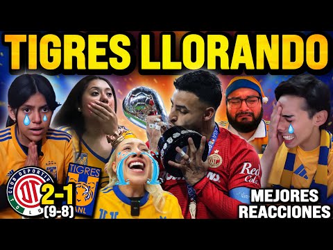 AFICIONADOS DE TIGRES LLORANDO POR PERDER LA FINAL EN PENALES ANTE TOLUCA 🤣