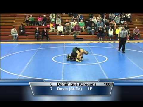 160lb Match - Damon Dominique (Oregon Clay) vs Jacob Davis (St.Ed)