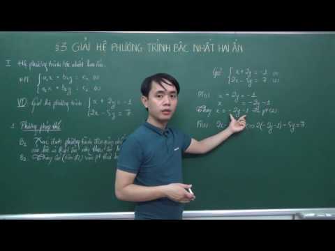 GIẢI HỆ PHƯƠNG TRÌNH BẬC NHẤT HAI ẨN