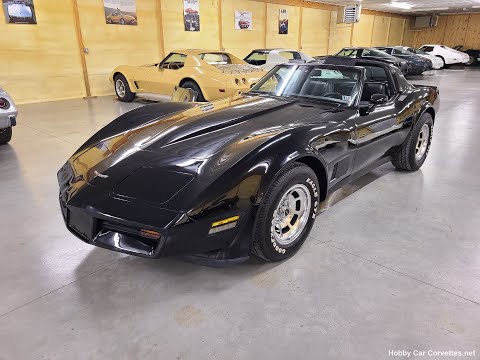 1981 Black Corvette Black Interior 4spd T Top Video