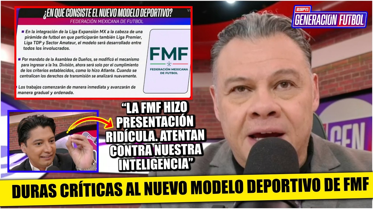 Dionisio cargó contra el nuevo modelo deportivo de FMF: ES UNA AUTÉNTICA MAMARRACHADA | Generación F