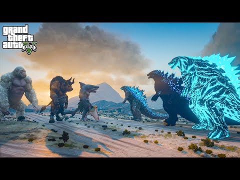 Godzilla Team vs Wereshark Team - GTA V Mods