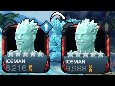 5 Star Iceman Rank 4 Rank Up & Gameplay - Marvel Contest Of Champions