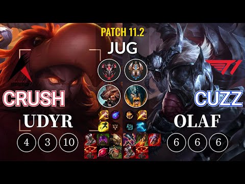 ASP Crush Udyr vs T1 Cuzz Olaf Jungle - KR Patch 11.2