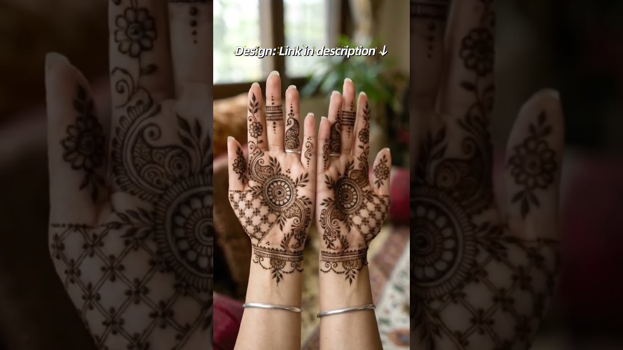 Beautiful Front Hand Mehndi Design | Elegant Mandala, Floral &; Jaali Video