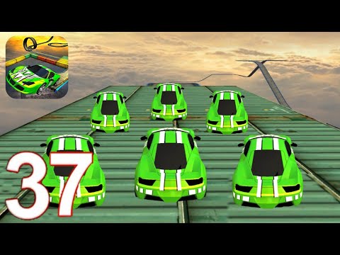 Impossible Stunt Car Tracks 3D - Green Car Driving Stunts Levels 6 to 9 - Best Android GamePlay