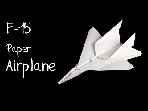 How to make an F15 Eagle Jet Fighter Paper Plane (Tadashi Mori)