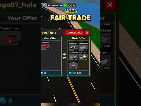 🔥Fairest Trade in History of Car Dealership Tycoon? 😹 #cardealershiptycoon #roblox