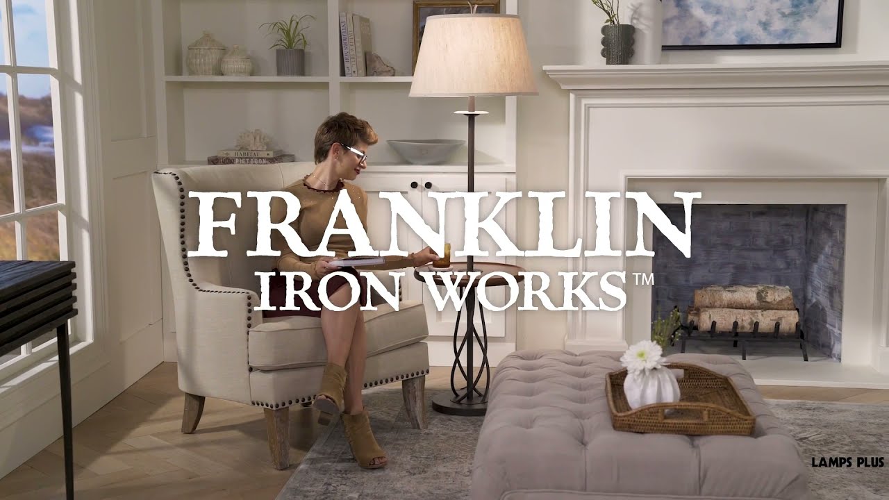 Video 1 Watch A Video About the Iron Twist Wood Tray Table Floor Lamp