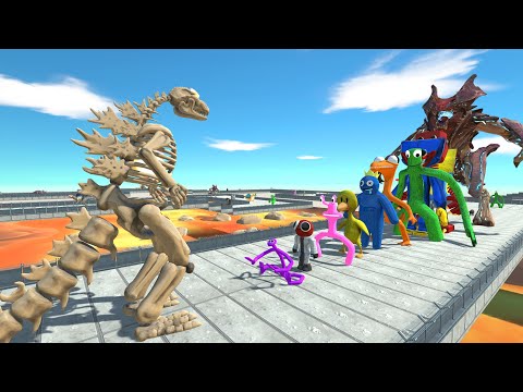 Godzilla Skeleton vs Raijin LAVA DEATH RUN - Animal Revolt Battle Simulator