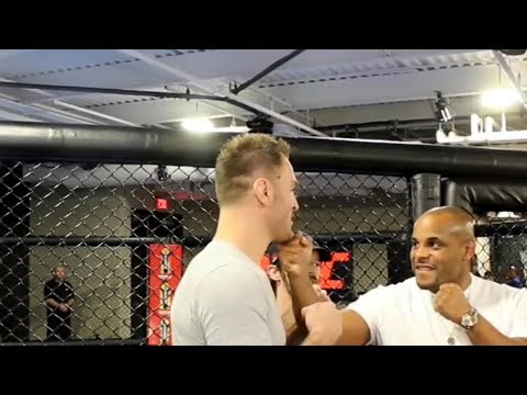 Stipe Miocic vs Daniel Cormier FULL Version Face Off & interview