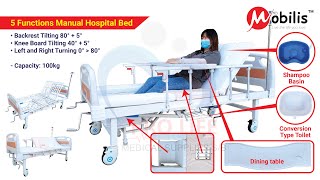 5 Functions Manual Hospital Bed | PN-M04